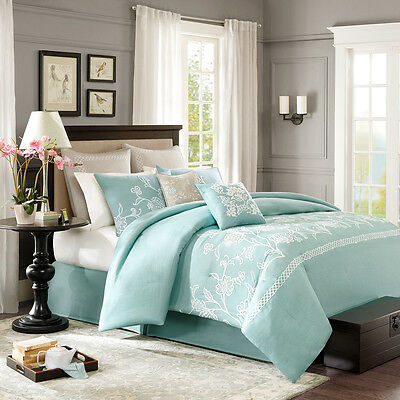 Brand new beautiful Harbor House Landon comforter set King blue cotton 9pc