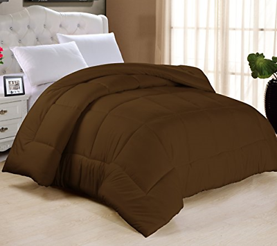 Comforter Bedding Blanket Goose Down Chocolate Luxury Bedroom Warm Full Size New