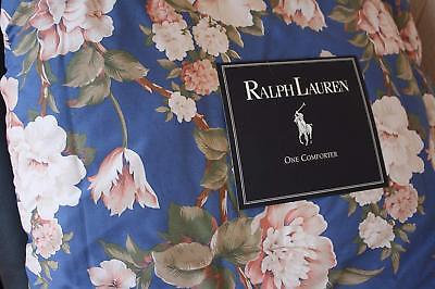 Ralph Lauren Blue Floral King 4 Pieces Comforter Set Gorgeous and RARE!
