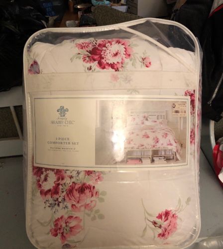 NEW Simply Shabby Chic Sunbleached Floral  KING Comforter Set 3 Pieces w/ Shams