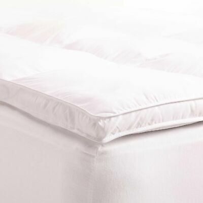 Queen Featherbed Down Mattress Cover Pillow Top Topper Bedding Overfilled
