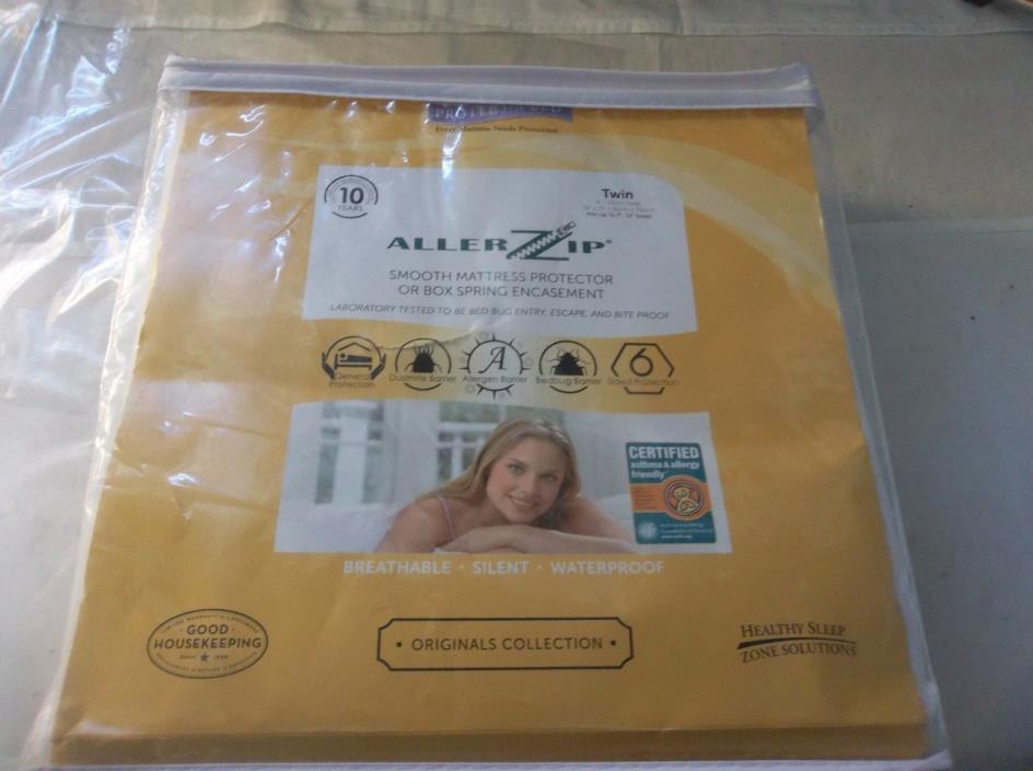 NEW!!!  Protect-A-Bed AllerZip Smooth Mattress Encasements Twin size Protector