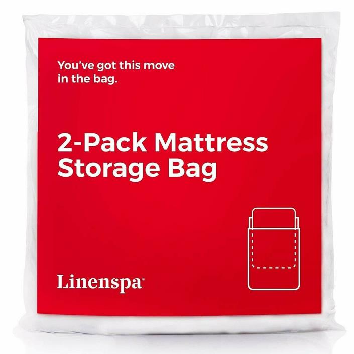 Linenspa 2-Pack Mattress Bag for Moving and Storage for Twin/Queen/King Size