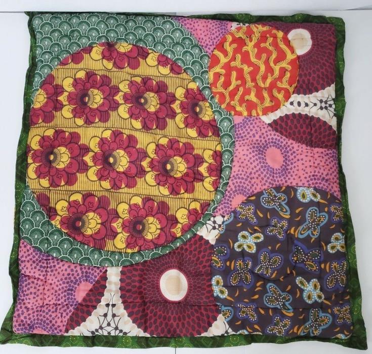 Anthropologie Quilted Sham Colorful 26 X 26