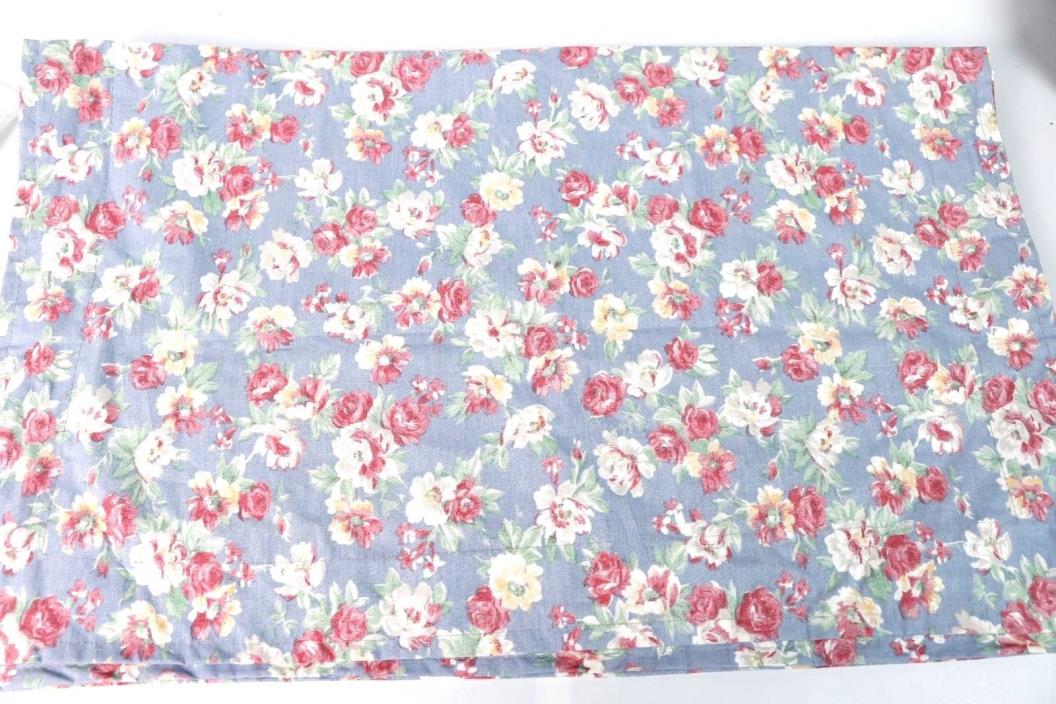 Vintage 90's Ralph Lauren Pillow Sham (1 ONE) Hope Elisa Blue Floral Mini Rose
