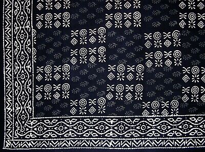 Veggie Dye Block Print Tapestry Cotton Bedspread 110