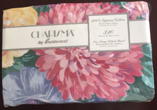 CHARISMA FIELDCREST 310 Classic KING “Bella Flora” NEW Vintage 1990’s Floral
