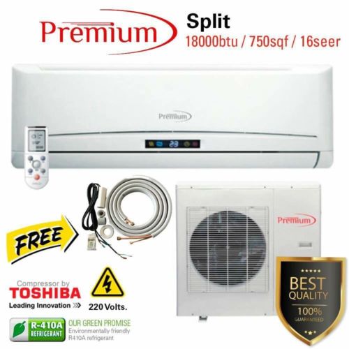 18000BTU Mini Split A/C Premium System Ductless 900sqf  COLD ONLY 220V