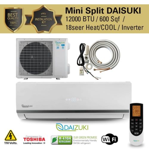 Daizuki Mini Split 12000 BTU 18 SEER INVERTER System Ductless AC Heat Pump 110V