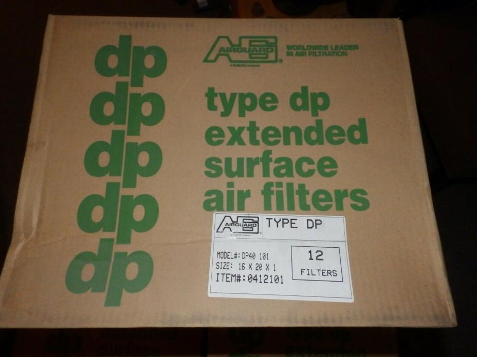 16x20x1 Airrguard type DP 1-40  extended surface Box of 12 - AC/Furnace Filters