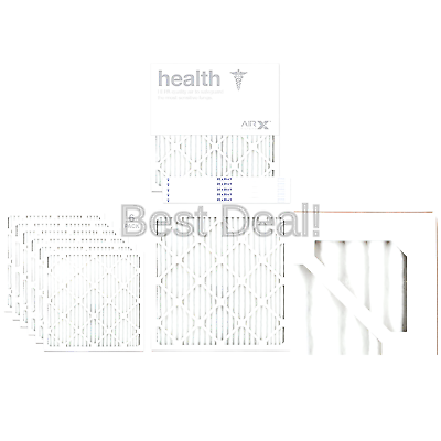 AIRx HEALTH 20x20x1 MERV 13 Pleated Air Filter - Made in the USA - Box of 6