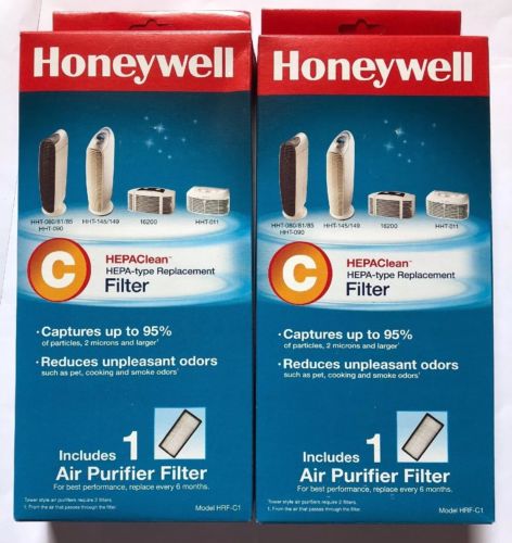 2 HONEYWELL TYPE C HEPA CLEAN AIR FILTER #HRF-C1 NEW IN BOX FREE SHIPPING