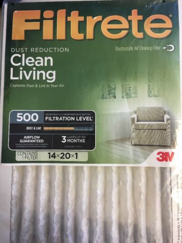 Filtrete 3M 14x20x1 Electrostatic Air Cleaning Filter Lot Of 2 500 MPR