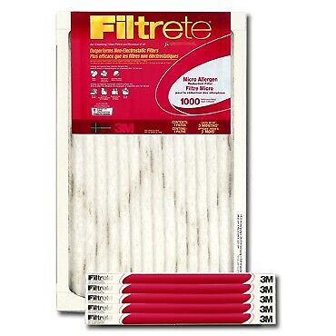 Filtrete 3M 12x20x1 Air Filter Replacement Micro Allergen Reduction #9819, 6Pk