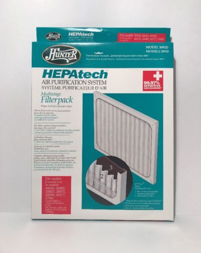 Hunter HEPATech Air Purifier Model 30920 Multistage Replacement Filterpack