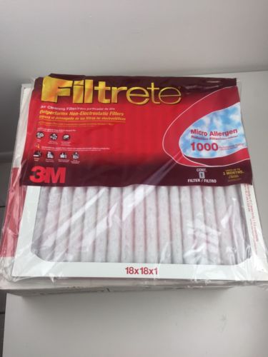 NEW 3M FILTRETE 9817DC-6 CASE OF (5) 18x18x1 AIR FURNACE PLEATED HVAC FILTERS