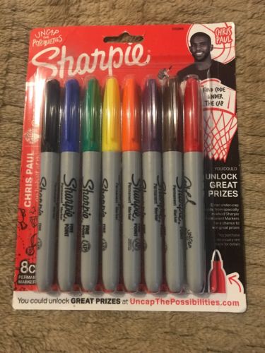 Sharpie Fine Point Permanent Markers, Assorted Pack of 8