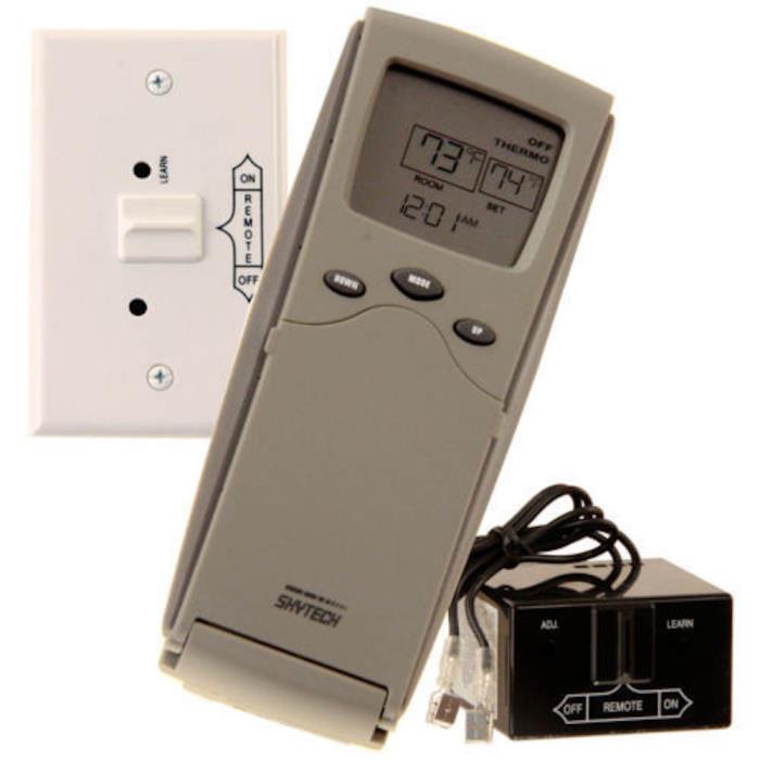 Skytech 3301-P Programmable Thermostat Fireplace Remote Control with Timer LCD