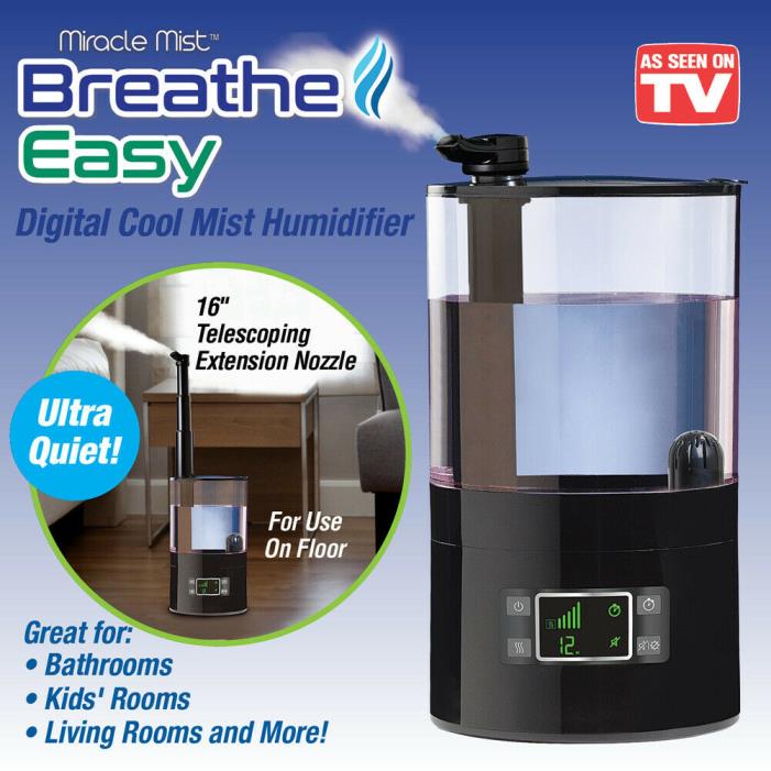 Ontel BE-MC2 BLK Breathe Easy TV Digital Cool-Mist New Free Shipping