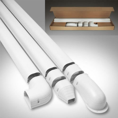 PVC Line Set Cover Kit for Mini Split Air Conditioners and Heat Pumps
