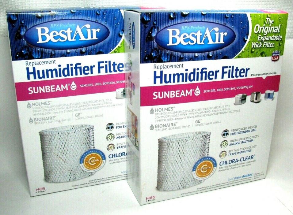 2 Best Air Humidifier Wick Filters H65 fits Sunbeam Holmes GE Bionaire New