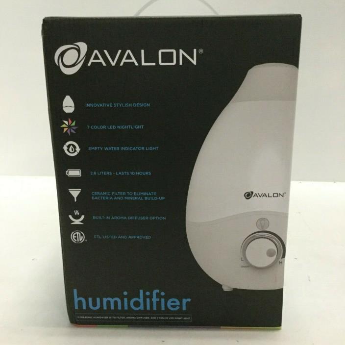 Avalon A4-LEDHUMIDIFIER 2.7 Liter LED Nightlight Cool Mist Humidifier Difuser