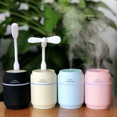 3 in 1 200ml USB Can Shape Air Humidifier 7 Color LED