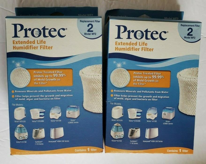 Replacement Humidifier Filter for Protec Model WF2 Extended Life (Pack of 2)