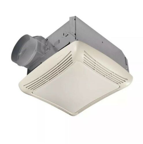 Easy Install NuTone 50 CFM Quiet Ceiling Exhaust Bath Fan w/ Light for Bathroom