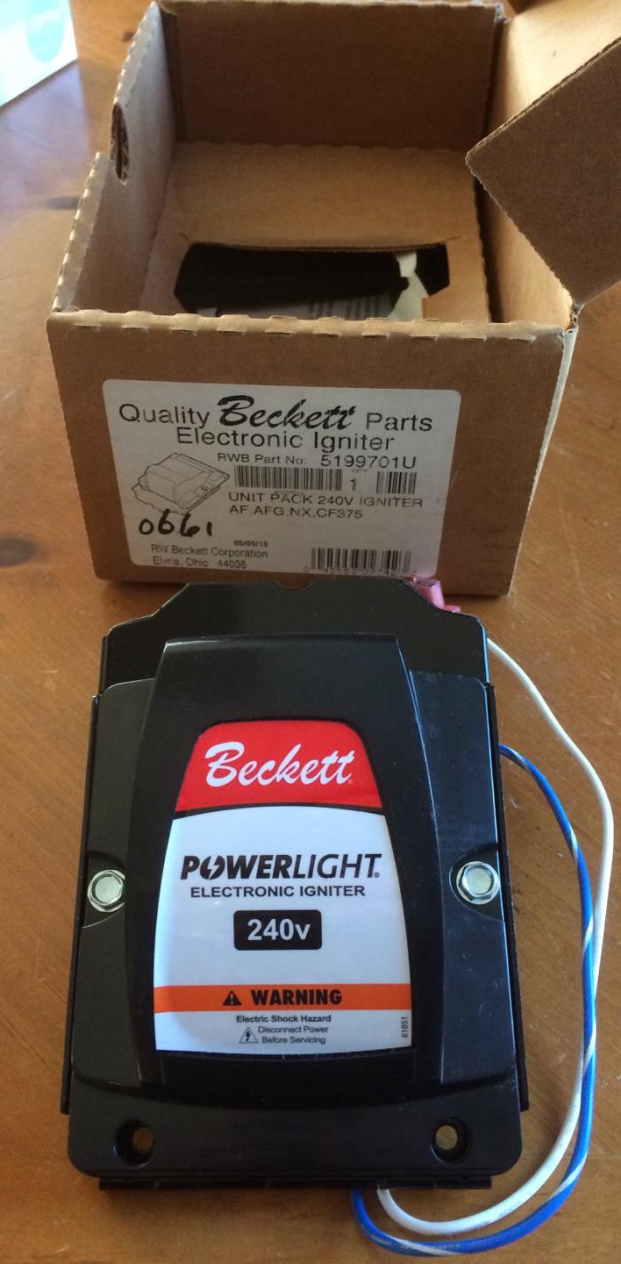 BECKETT 220/240 VOLT PowerLight Electronic Ignitor  5199701U (HIGH VOLT. TRANS)