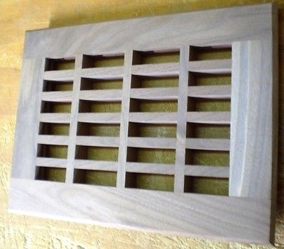 Walnut Wood Cold Air Return Register Vent Grille For a 7