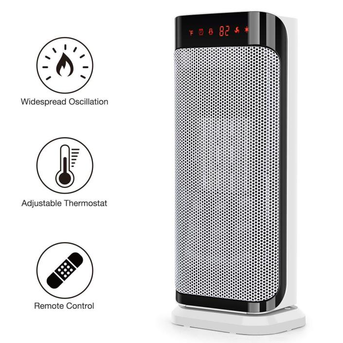 Air Choice Tower Ceramic Heater - Ceramic Space Heater w/Multi Modes WHITE