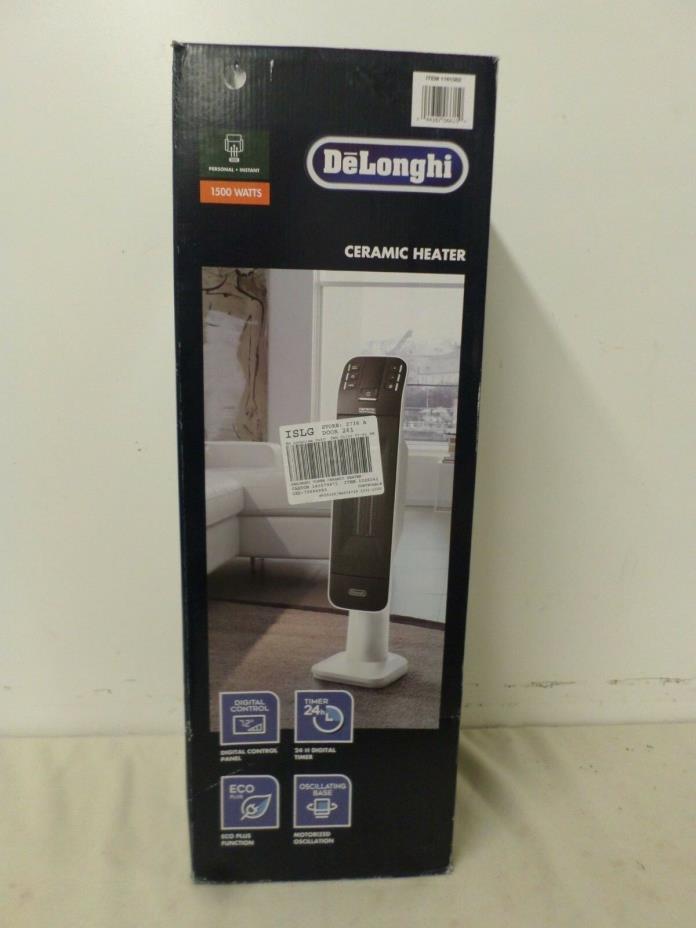DeLonghi 1500 watt Ceramic Oscillating Tower Heater with Remote HFX 66V15C