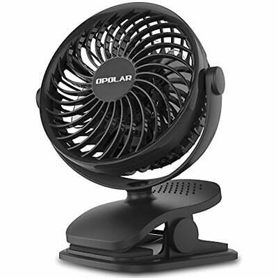 OPOLAR Battery Operated Fan, Clip On And Desk Personal Portable With 4 Speeds,