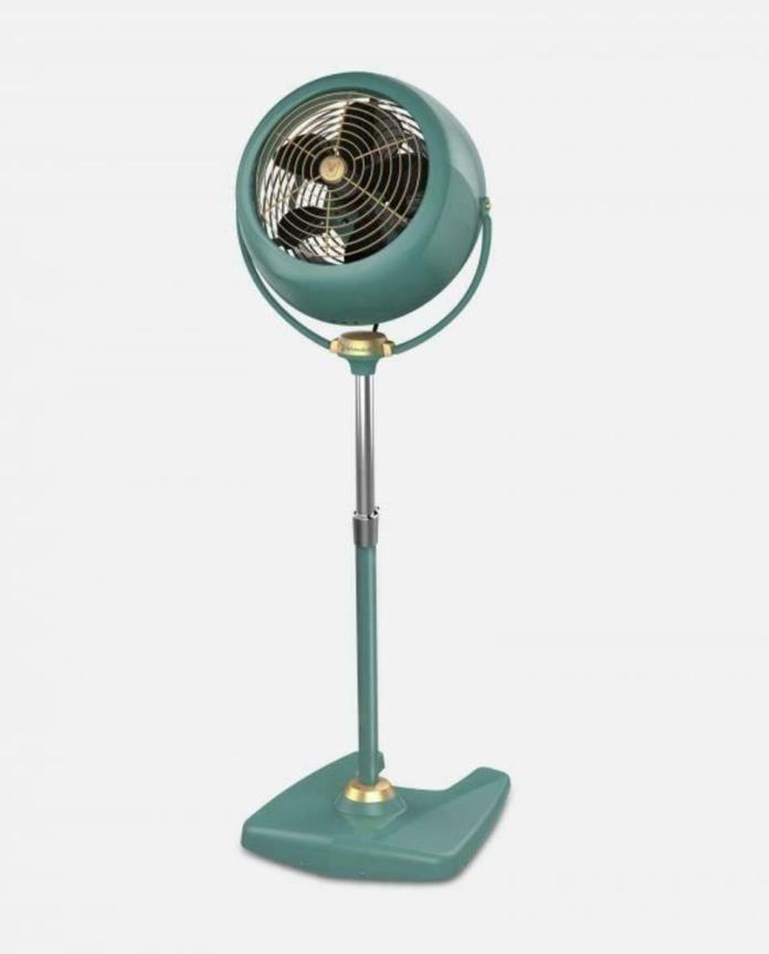 Vornado Pedestal Fan Vintage Antique Design Multi Direction Air Circulator Green