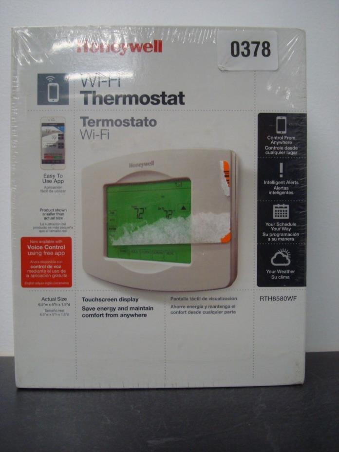 Honeywell RTH8580WF Wi-Fi 7-Day Programmable Touchscreen Thermostat White