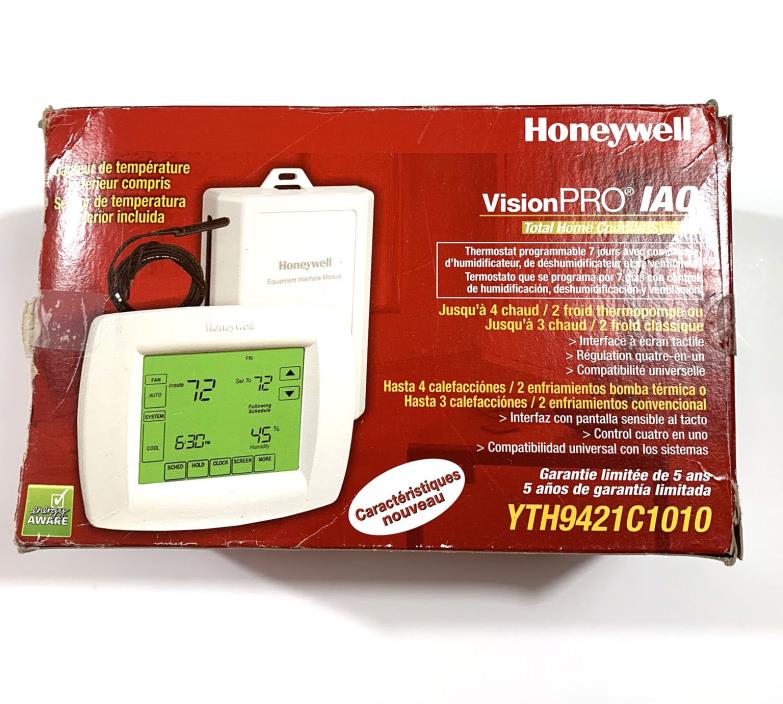 Honeywell VisionPRO IAQ Total Home Comfort Thermostat w/ Outdoor Sensor  Program