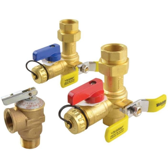 Rheem Brass Supply Service Drain Hot/Cold Relief Valve For Tankless Water Heater
