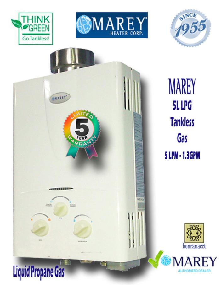 /Propane Tankless Water Heater Best On-Demand Tiny House Marey GA5LP/