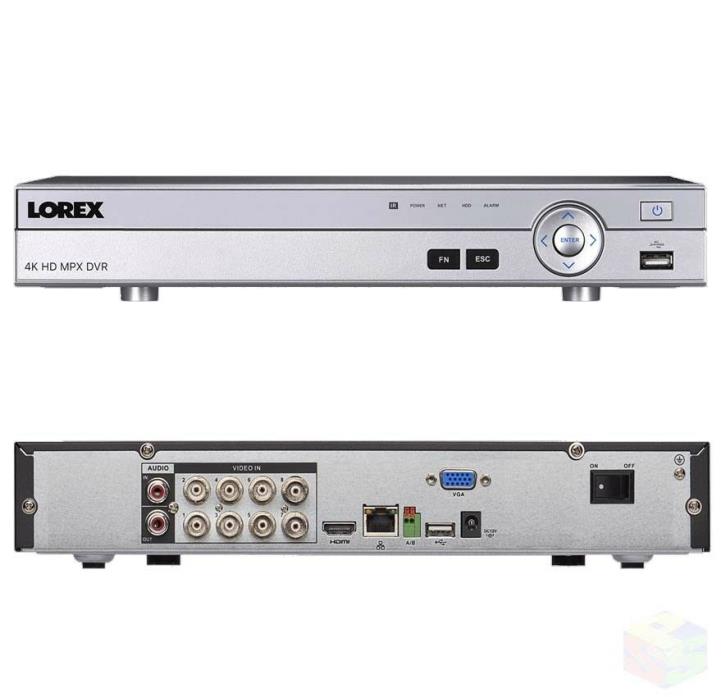 LOREX DV9082 8 Channel 4K UHD Analog HD MPX DVR 2TB Security System Open Box