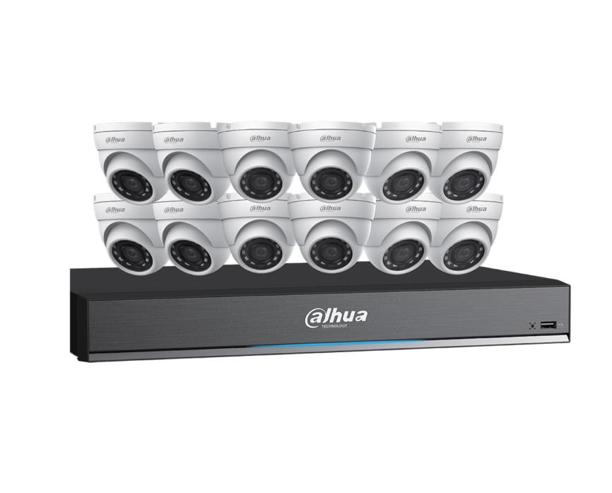 Dahua C7165E124 HD-CVI 1-16CH 4TB 4K DVR, 12- 5MP security camera kit