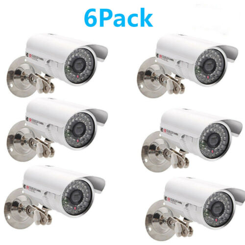 6Pack Waterproof CMOS 1000TVL 36 LED 6mm Lens Infrared CCTV Security Camera EK