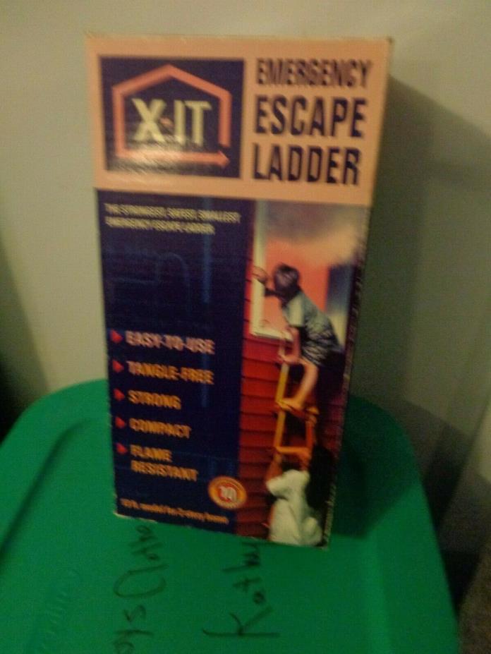NEW X-IT EMERGENCY SAFETY ESCAPE LADDER TANGLE FREE 2 STORY HOME FLAME RESISTANT