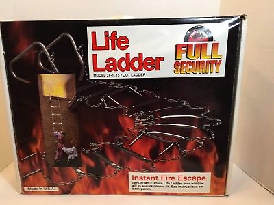 Figgie Full Security Life Ladder Instant Fire Escape 2F-1 15' Foot