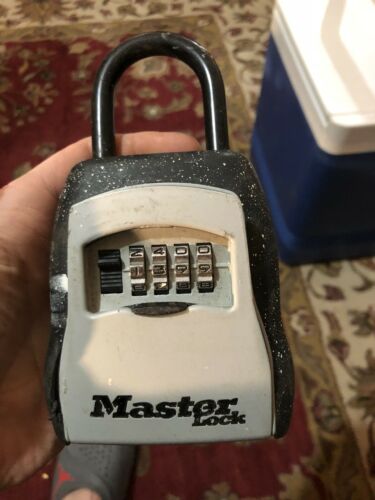 Master Lock 5400D Set Your Own Combination Portable Lock Box Key Safe, Black