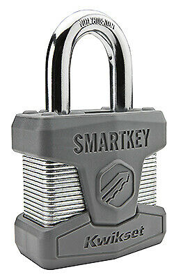 KWIKSET SmartKey Padlock, Laminated Steel, 1-1/8-In. 90260-001