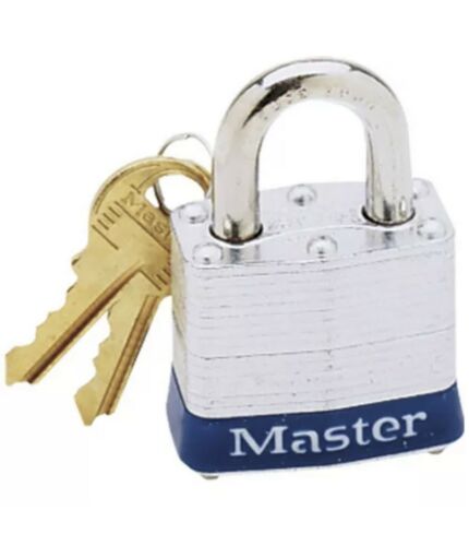 Master Lock 3D 4-Pin Tumbler Laminated Steel Padlock, 1-9/16
