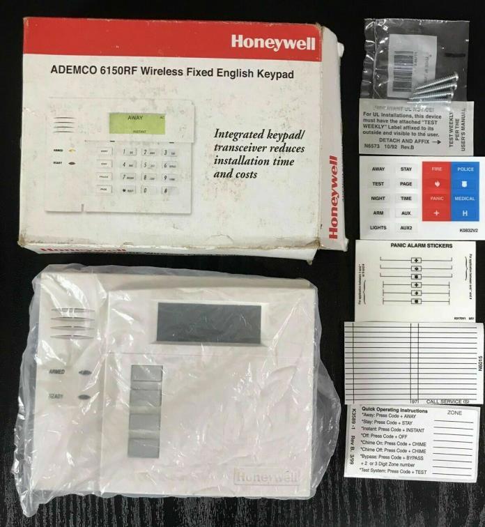 NEW ADEMCO/ADT/HONEYWELL 6150RF Fixed English  Keypad  Integrated W/ Transceiver