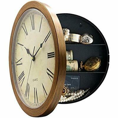 Magho Plastic Wall Clock With Secret Compartment Hidden Safe For Money Jewelry