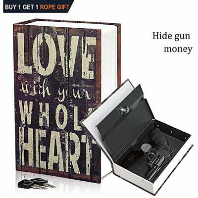 WishAcc Dictionary Secret Book Hidden Safe With Key Lock Love Full Size 9.4 X 2
